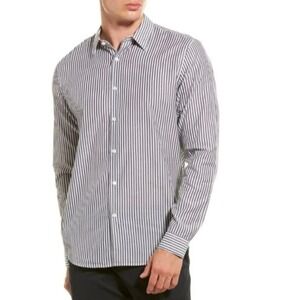 Theory Mens Irving Button Down Shirt in Bengal Stripe Size XL Office Workwear